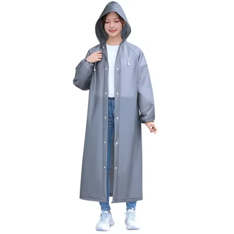 Lightweight Hooded EVA Raincoat