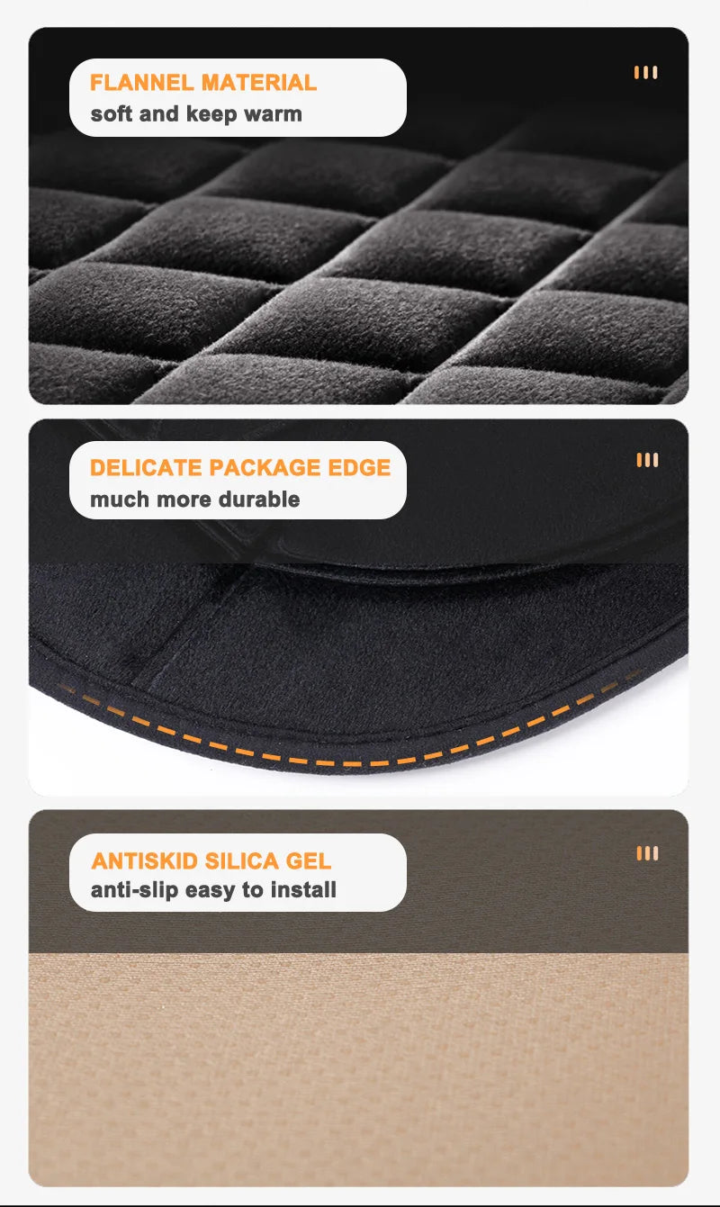 12V Heated Car Seat Cushion | Winter Warmer Seat Cover with 3 Heat Modes