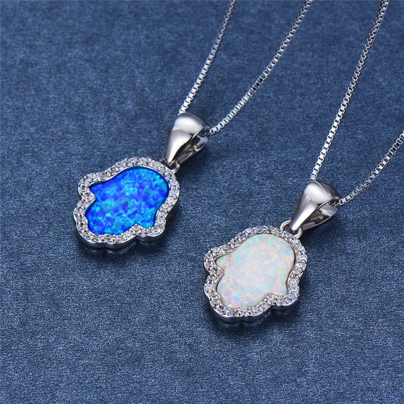 Boho Cactus Opal Necklace – Cute Nature-Inspired Pendant Jewelry