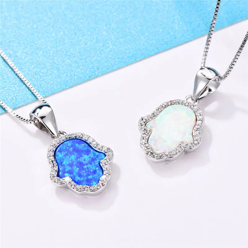 Boho Cactus Opal Necklace – Cute Nature-Inspired Pendant Jewelry