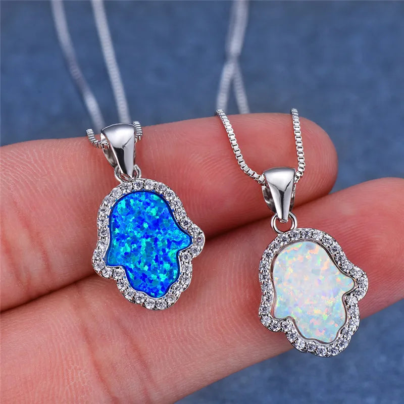 Boho Cactus Opal Necklace – Cute Nature-Inspired Pendant Jewelry