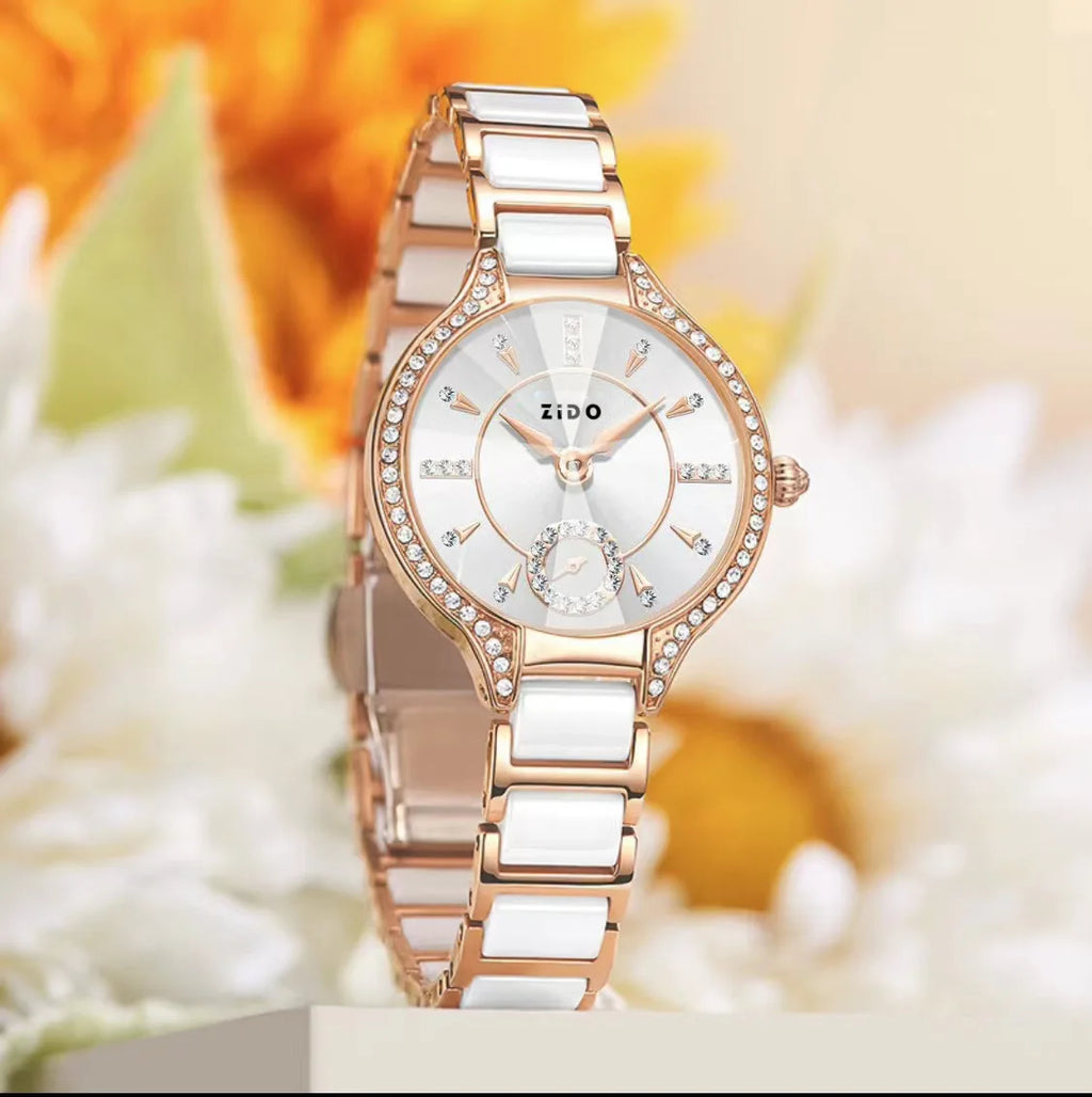 Retro Diamond Women's Watch – Waterproof Light Luxury Stainless Steel