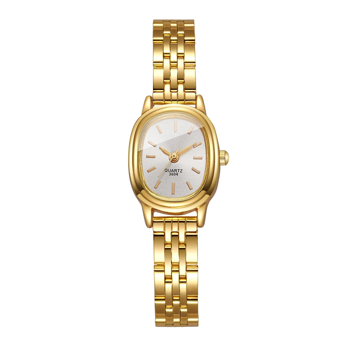 Elegant Oval Dial Women's Quartz Watch – Fashion Ladies Wristwatch Gift