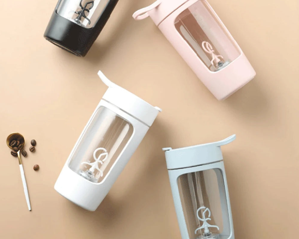 Electric Protein Shaker Bottle – 650ml USB Rechargeable Blender Cup