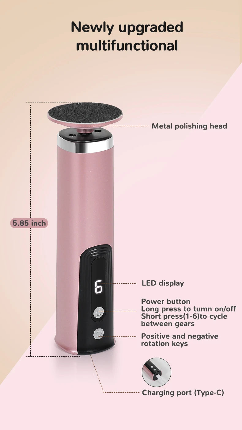 2-in-1 Electric Callus Remover – Painless Foot & Hand Care Tool