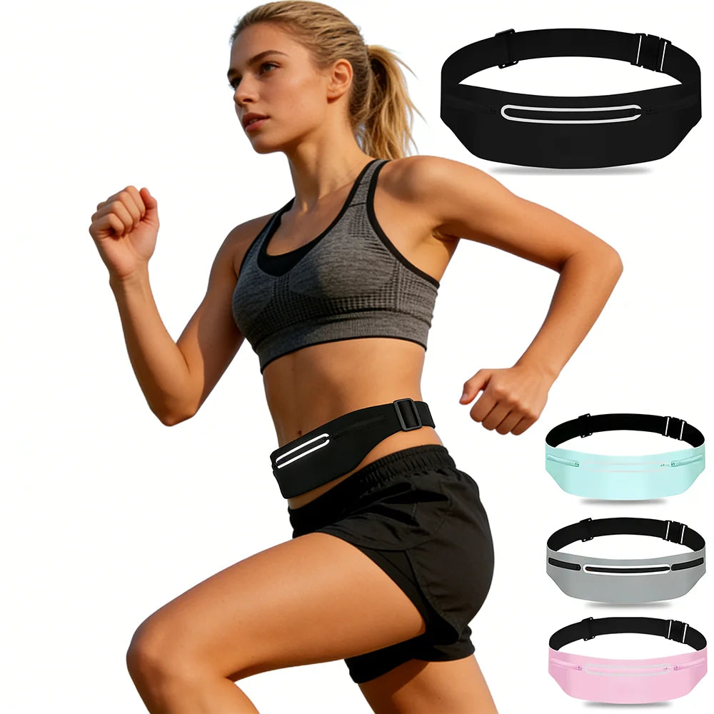Waterproof Running Waist Bag – Invisible Fanny Pack for Gym & Outdoor