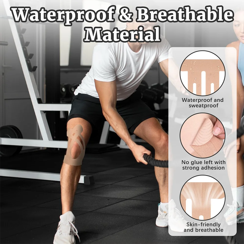 Adjustable Kinesiology Knee Tape – Waterproof Sport Support for Running & Hiking