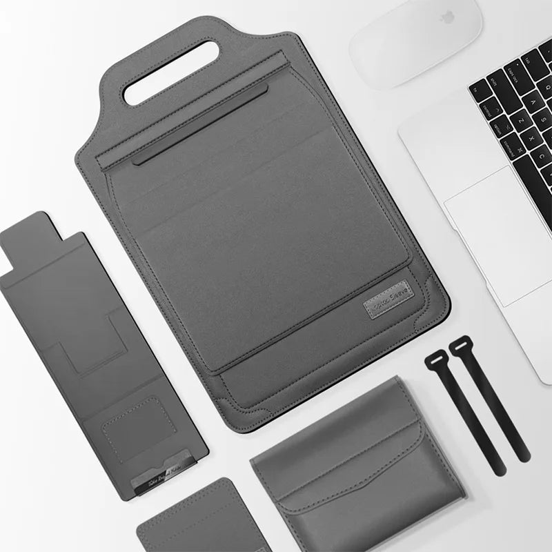 Laptop Sleeve for Infinix XBOOK B15 15.6inch – Foldable Stand, Mouse Pad & Phone Holder All-in-One