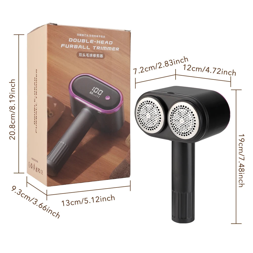 5-Speed Electric Lint Remover – LED Display Fabric Shaver for Clothes & Sofas
