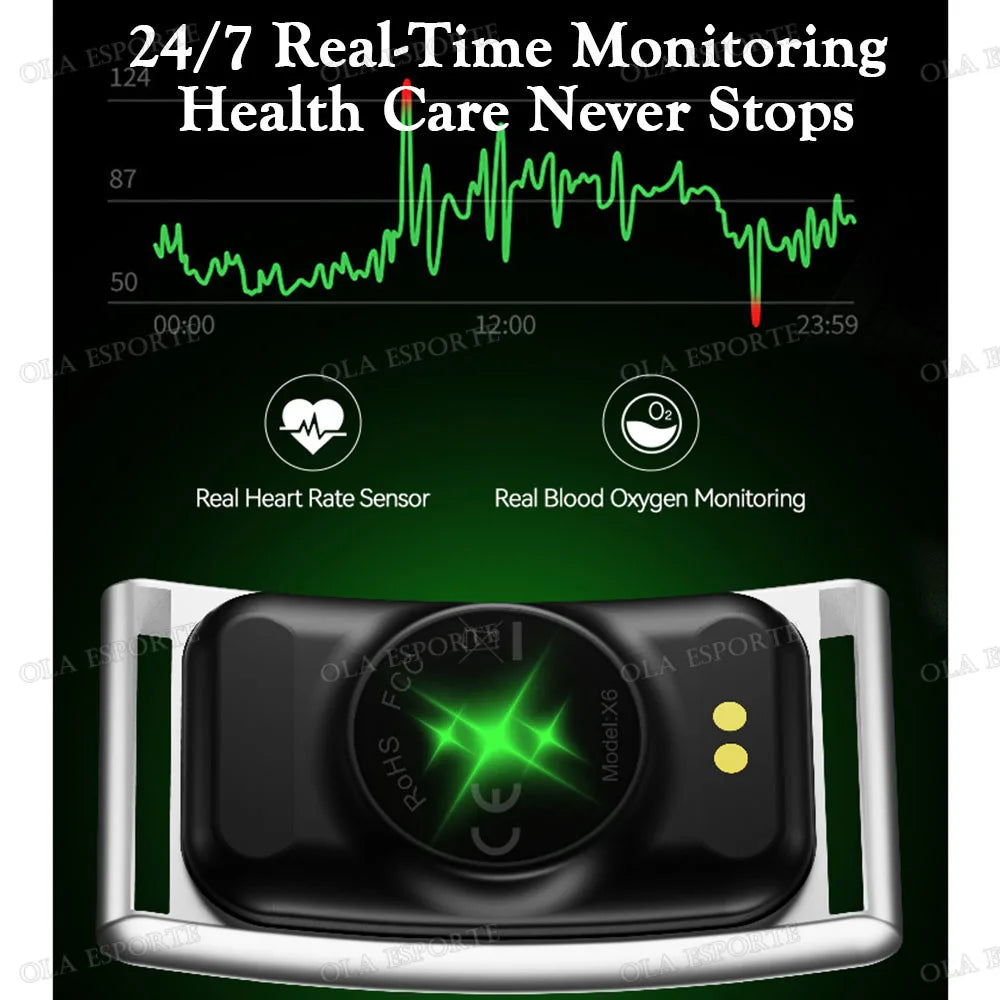 Smart Fitness Bracelet – No Screen | IP68 Waterproof | Heart Rate & Health Monitor