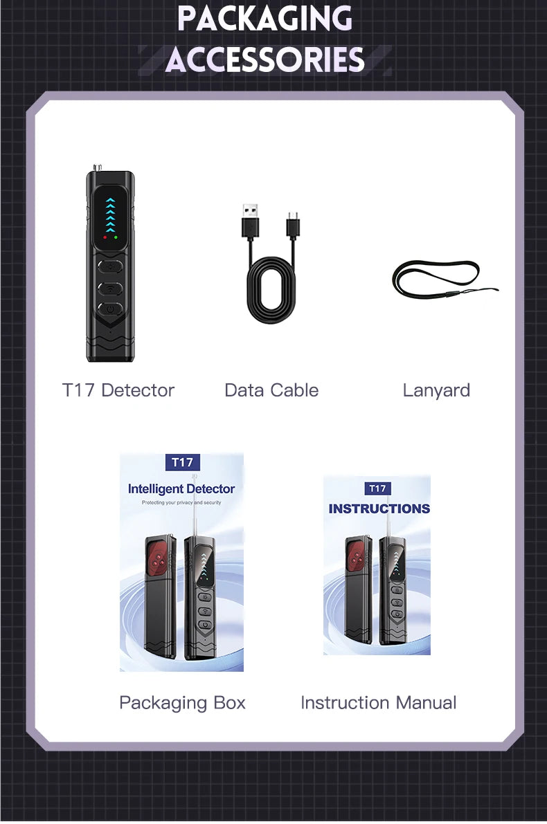 T17 Hidden Camera & RF Signal Detector