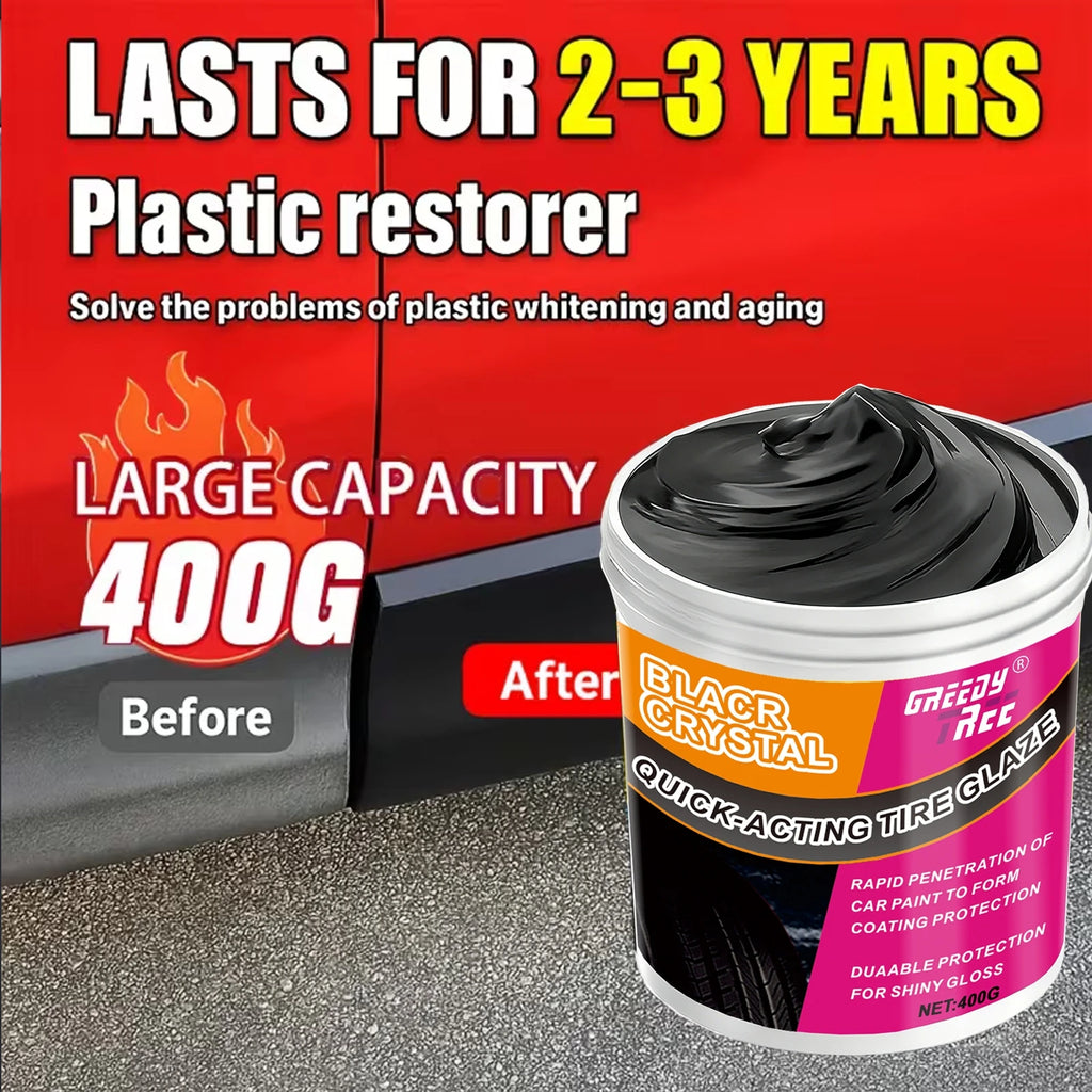 All-in-One Plastic & Rubber Repair Cream | Instant Black Restoration & Scratch Remover