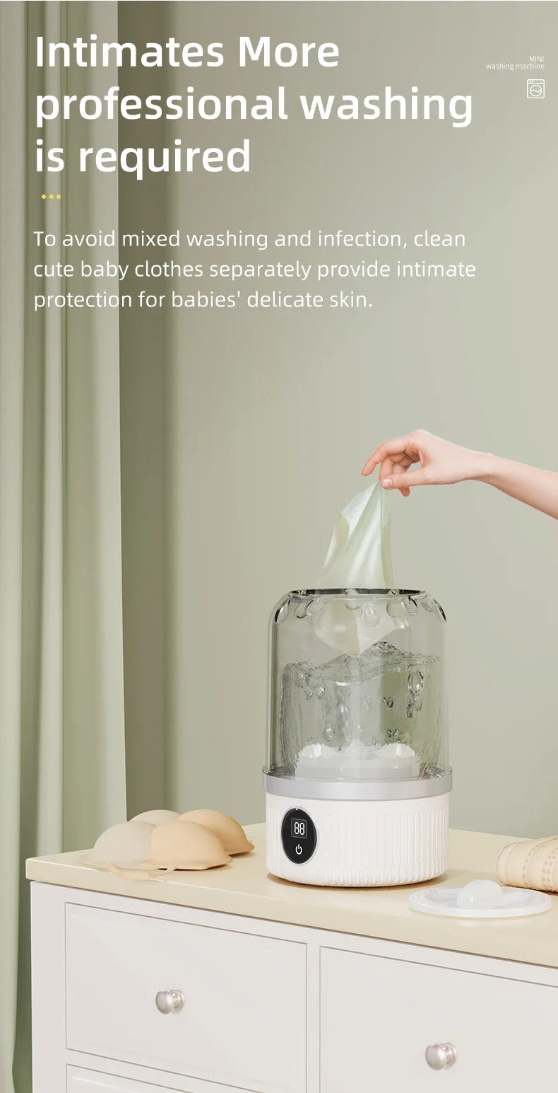 Mini Household Electric Washing Cup Underwear Socks Small Wireless Charging Washing Machine Pet clothes washing machine