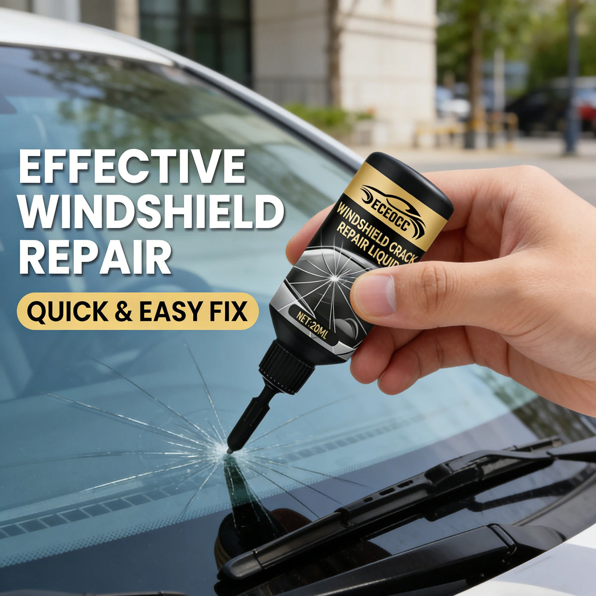 Auto Glass Repair Kit | Windshield Crack & Chip Repair Liquid