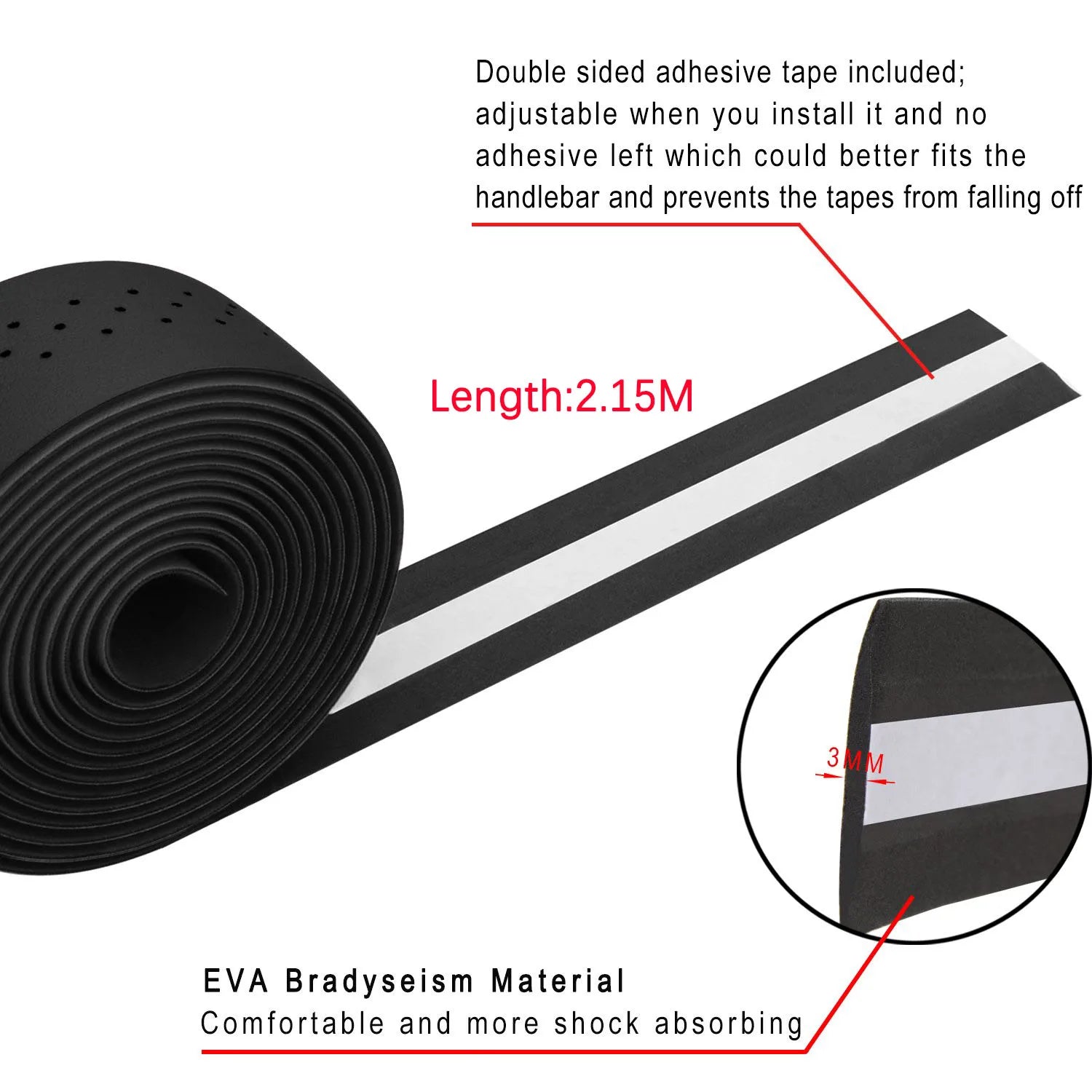 EVA Bicycle Handlebar Tape – Breathable Anti-Vibration Cycling Grip