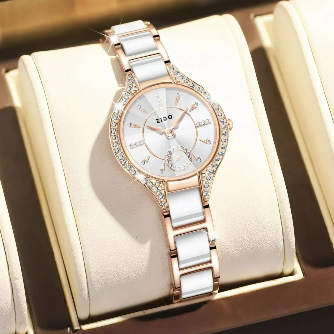 Retro Diamond Women's Watch – Waterproof Light Luxury Stainless Steel