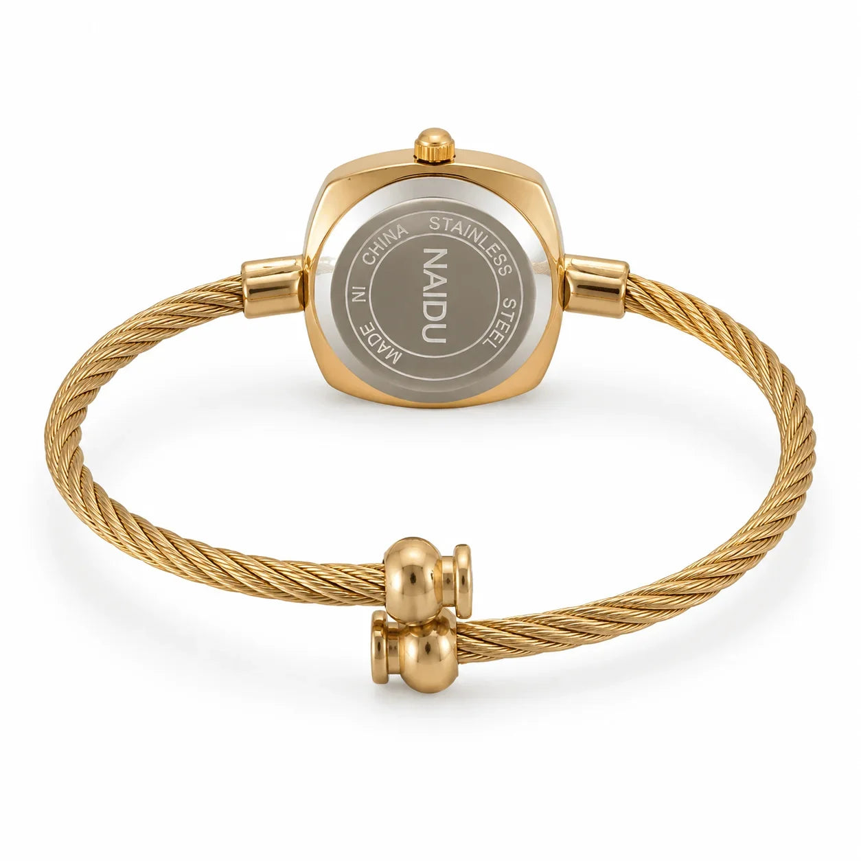 Women's Gold Bangle Watch – Luxury Stainless Steel Quartz
