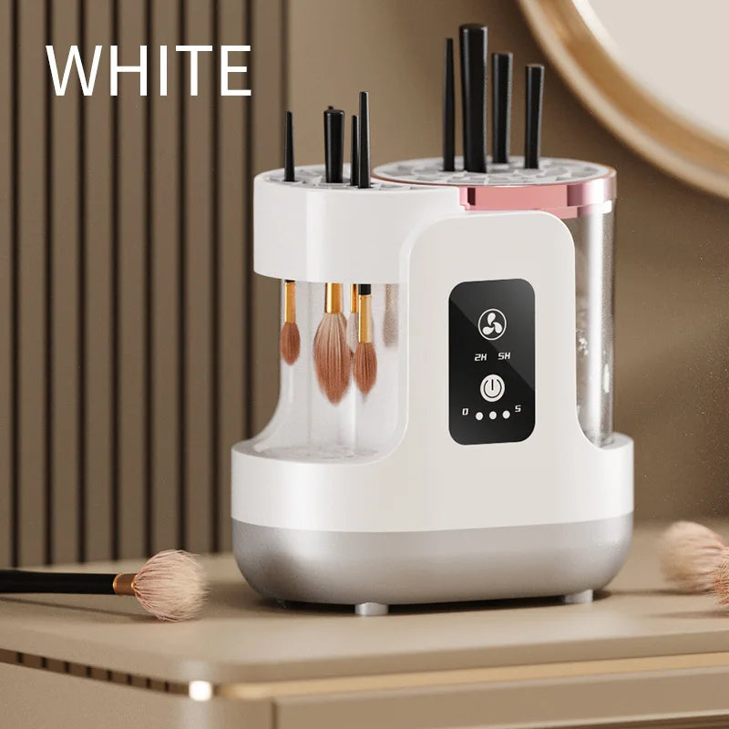 3-in-1 Electric Makeup Brush Cleaner & Dryer – Fast Spin Cleaning Machine