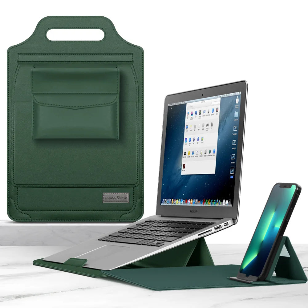 Laptop Sleeve for Infinix XBOOK B15 15.6inch – Foldable Stand, Mouse Pad & Phone Holder All-in-One