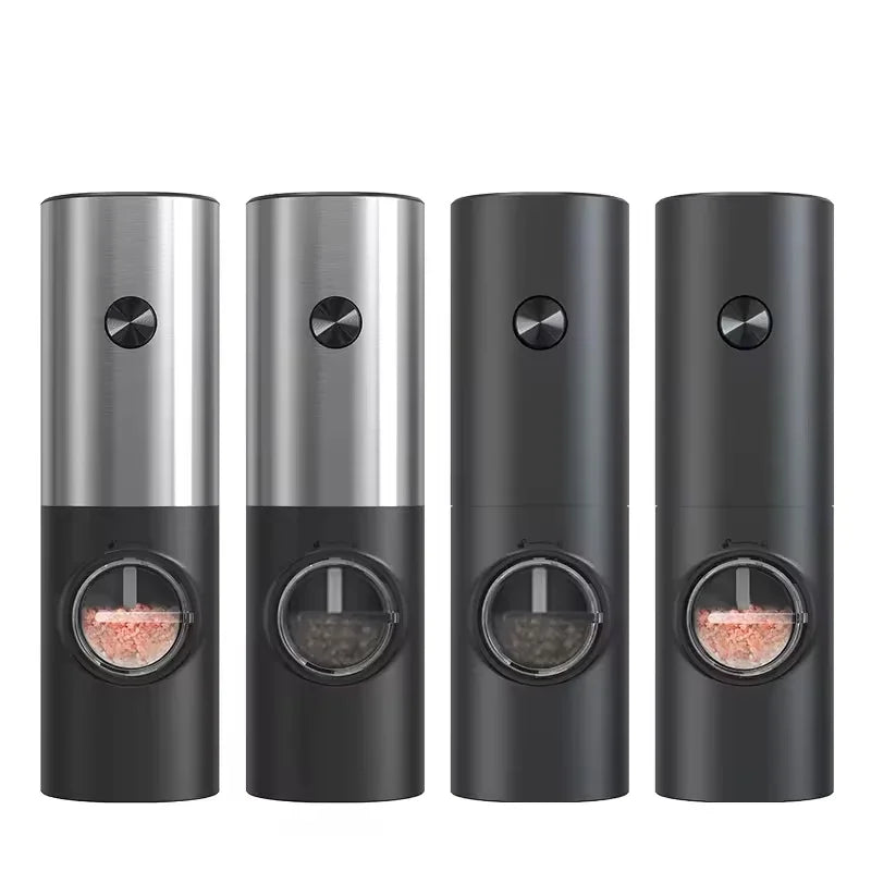 Electric Automatic Salt and Pepper Grinder Set with LED Light Adjustable Coarseness Spice Mill Kitchen Tools for Cooking