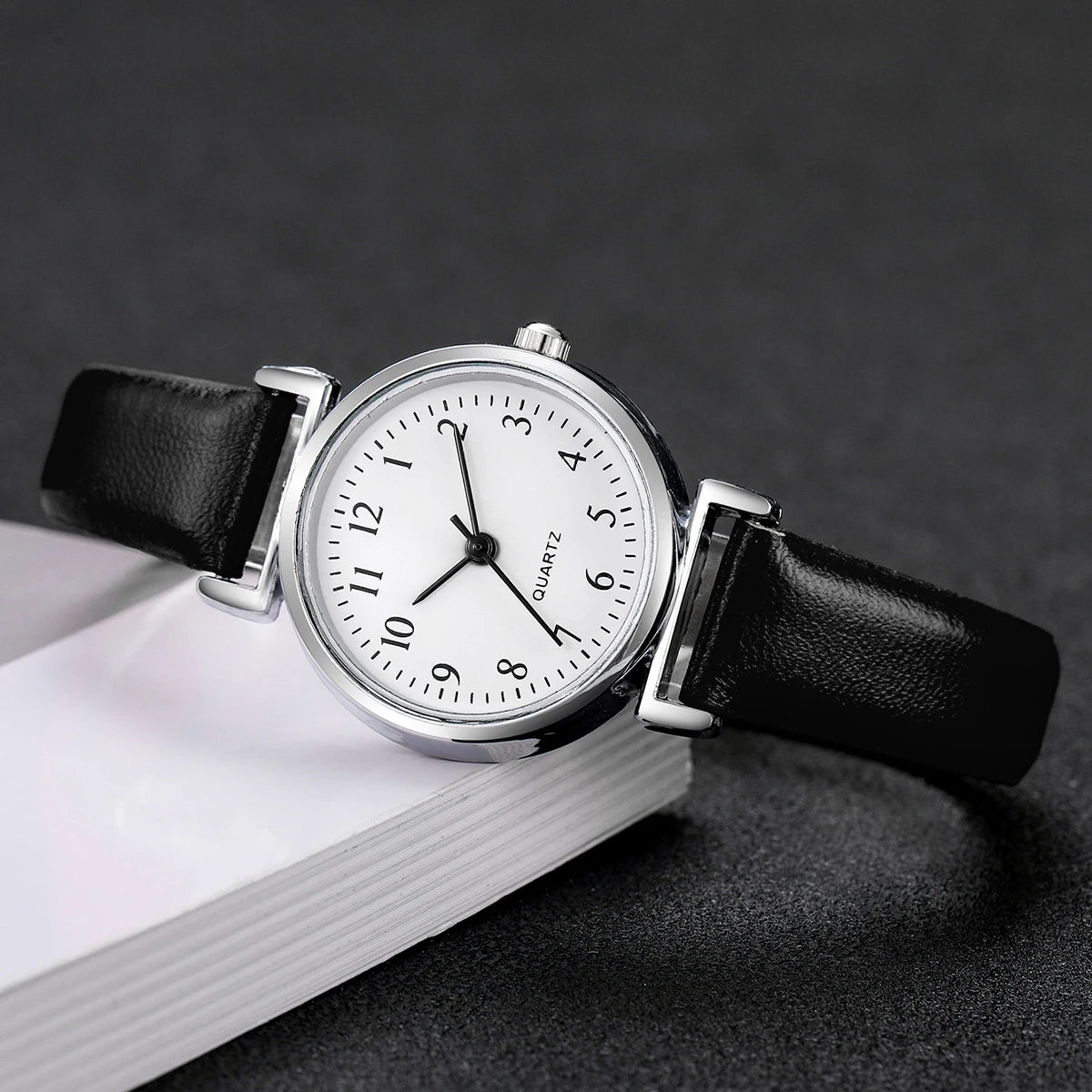 Fashion Small Dial Women's Quartz Watch – Leather Band Analog Wristwatch