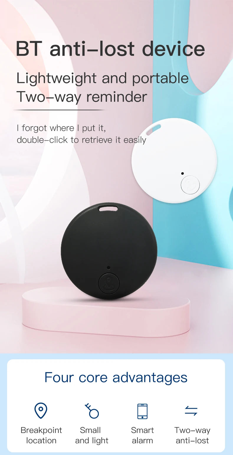 Mini GPS Bluetooth Tracker – Anti-Lost Keychain for Keys, Pets & Wallet