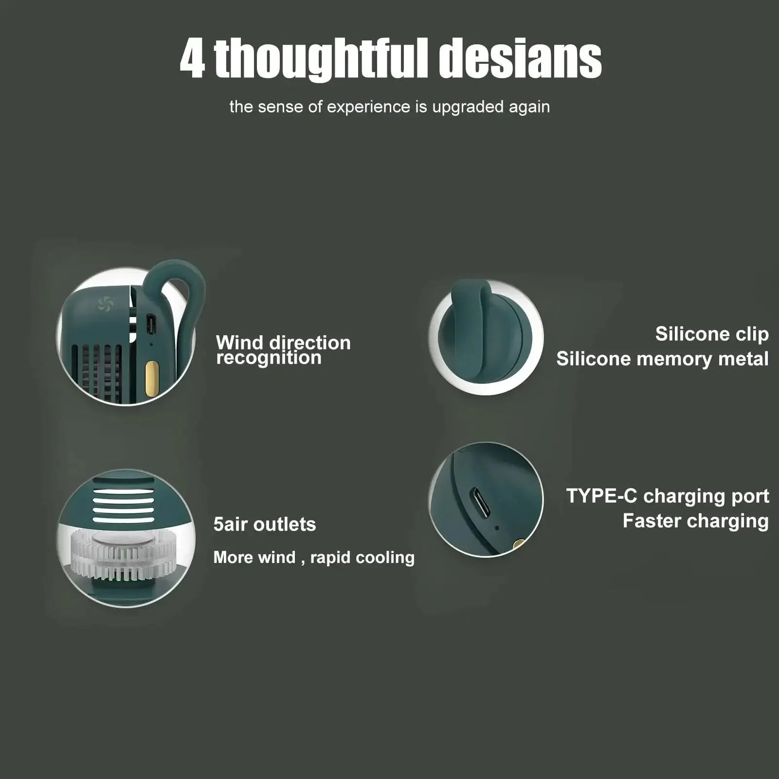 Mini Clip-On Fan – Portable Personal Cooling Fan with 3 Speeds