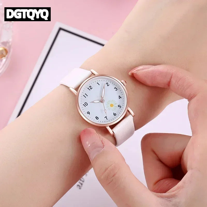 Luxury Watches for Women Luminous Retro Female Watch Ladies Belt Back Light Leather Strap Quartz Wristwatches Montre Femme