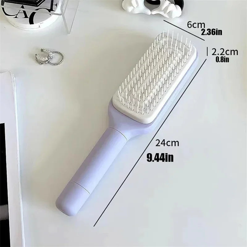 Self-Cleaning Hairbrush – One-Click Hair Removal Detangling Brush