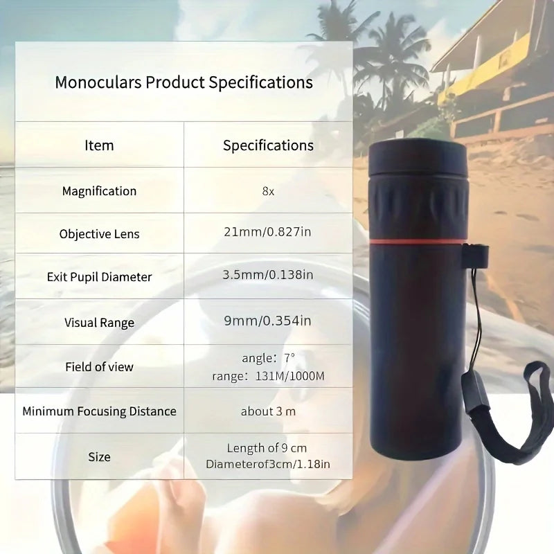 Compact Monocular for Travel & Birdwatching