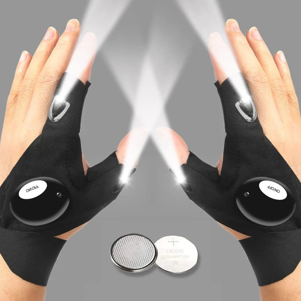 Hands-Free LED Flashlight Gloves
