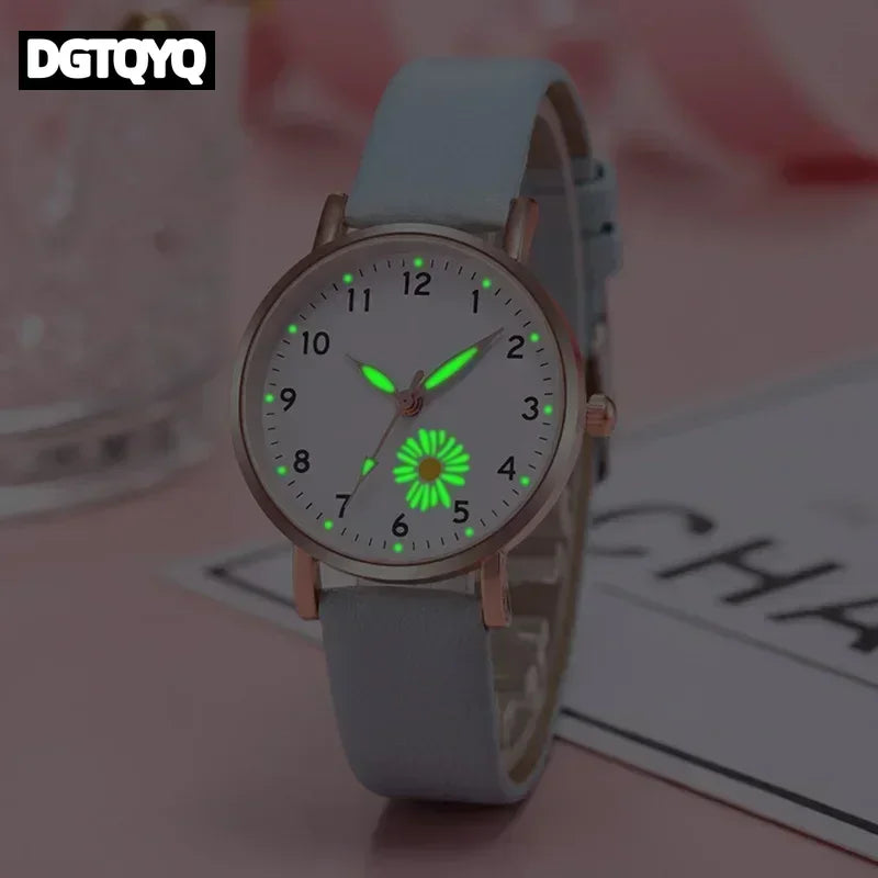 Luxury Watches for Women Luminous Retro Female Watch Ladies Belt Back Light Leather Strap Quartz Wristwatches Montre Femme