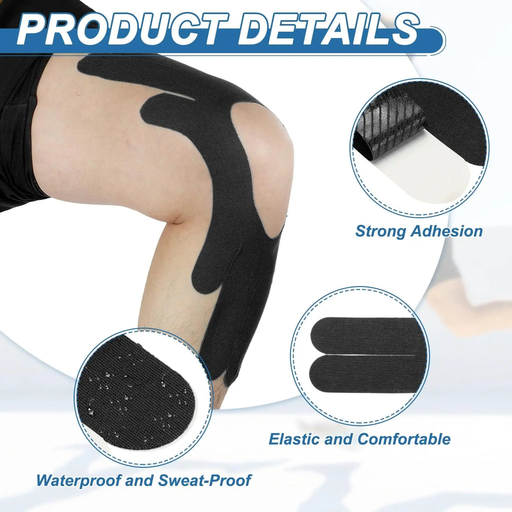 Kinesiology Knee Tape – Elastic Pain Relief & Athletic Recovery Strips