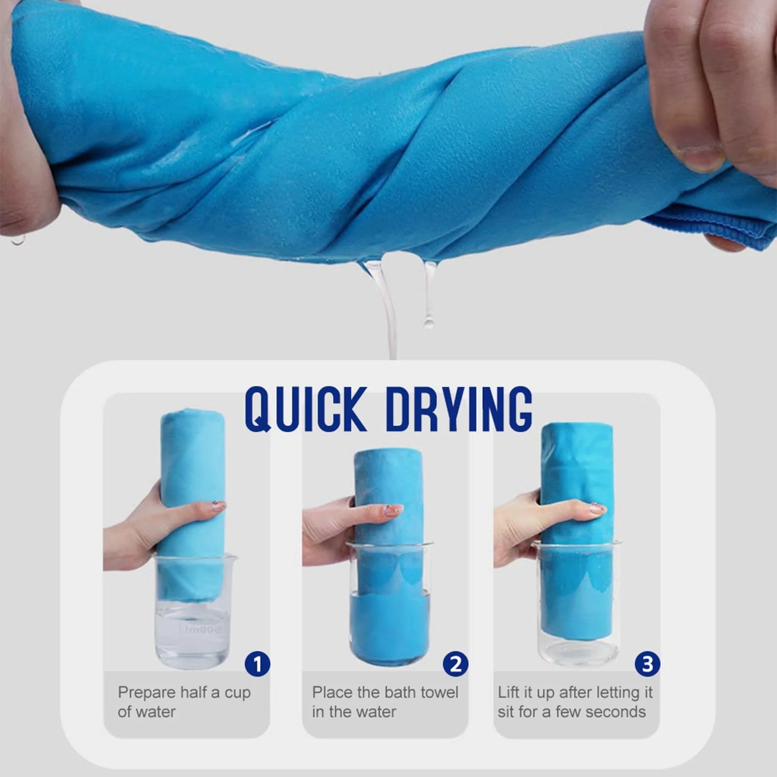 Luxury Microfiber Sports Towel – Quick-Dry Super Soft for Gym, Beach & Travel