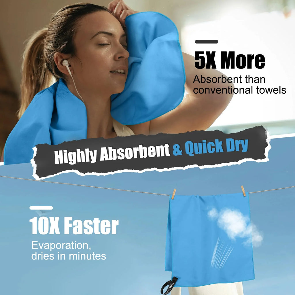 Luxury Microfiber Sports Towel – Quick-Dry Super Soft for Gym, Beach & Travel