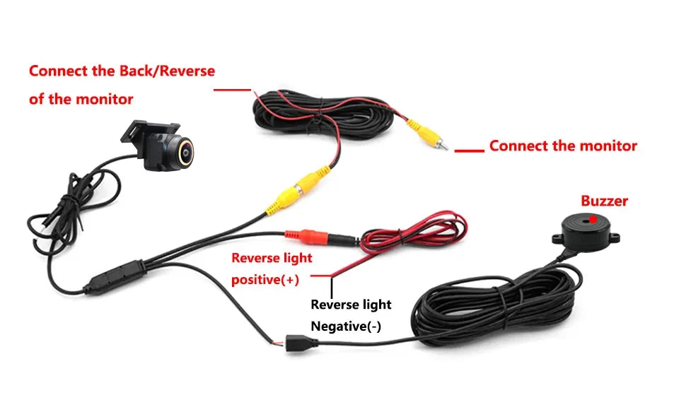 AI Smart Backup Camera | 170° Fisheye AHD 1080P with ADAS Obstacle Detection