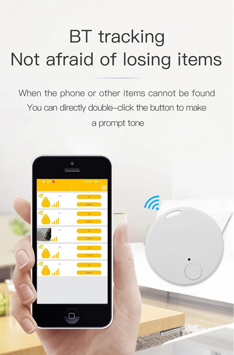 Mini GPS Bluetooth Tracker – Anti-Lost Keychain for Keys, Pets & Wallet