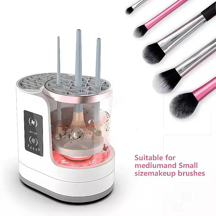 3-in-1 Electric Makeup Brush Cleaner & Dryer – Fast Spin Cleaning Machine