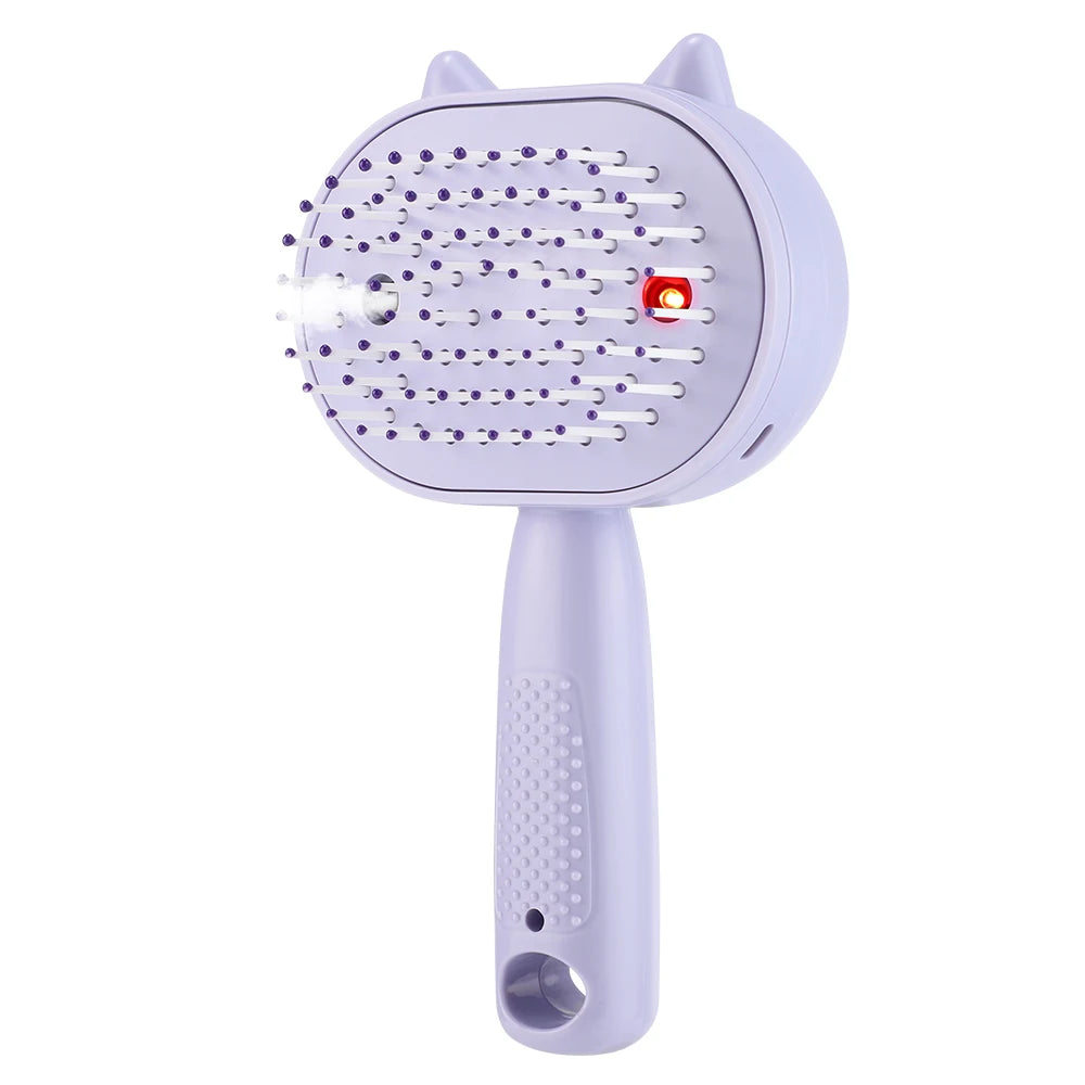 2-in-1 Misting Hair Brush – Water Spray Steam Comb for Frizz-Free Hair