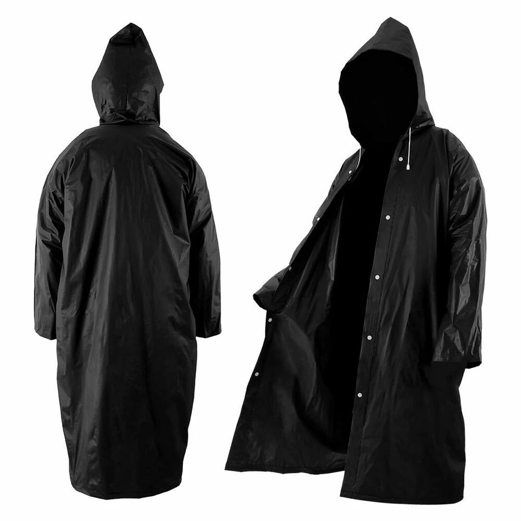Packable Button-Front EVA Raincoat