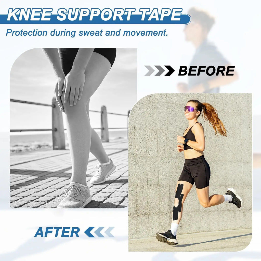 Kinesiology Knee Tape – Elastic Pain Relief & Athletic Recovery Strips