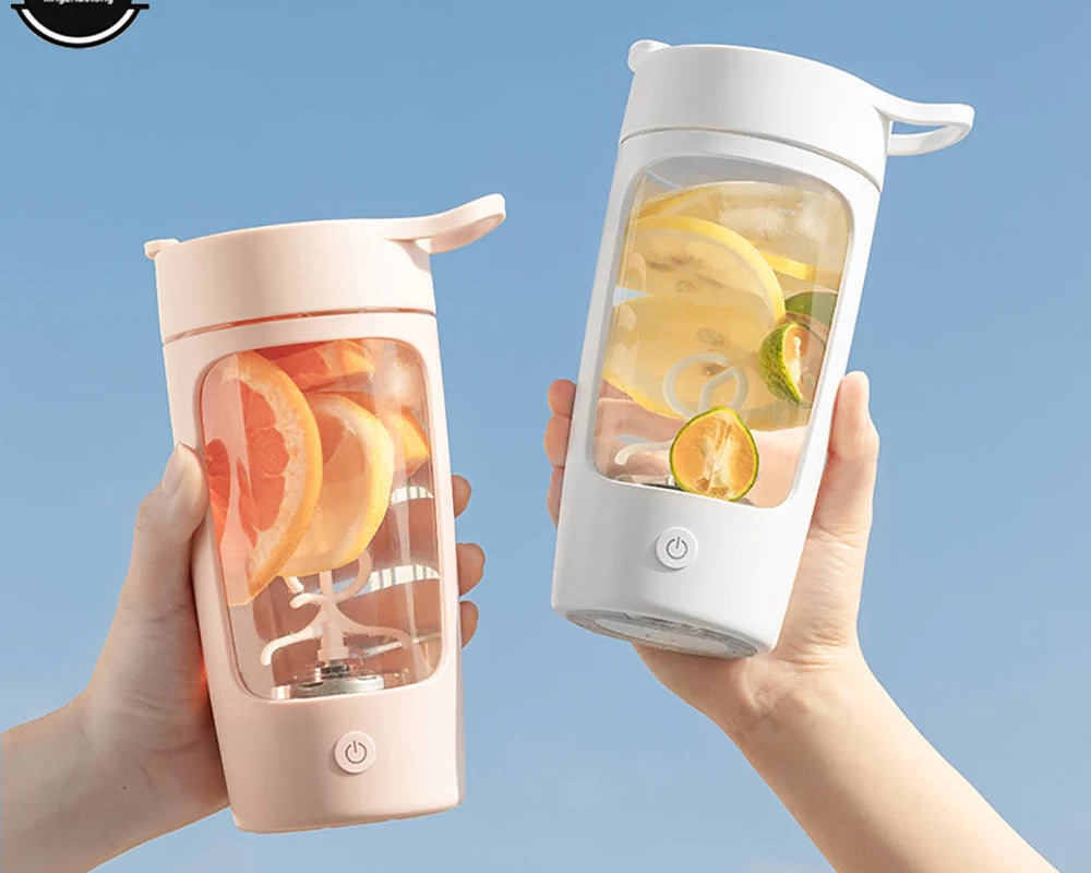 Electric Protein Shaker Bottle – 650ml USB Rechargeable Blender Cup