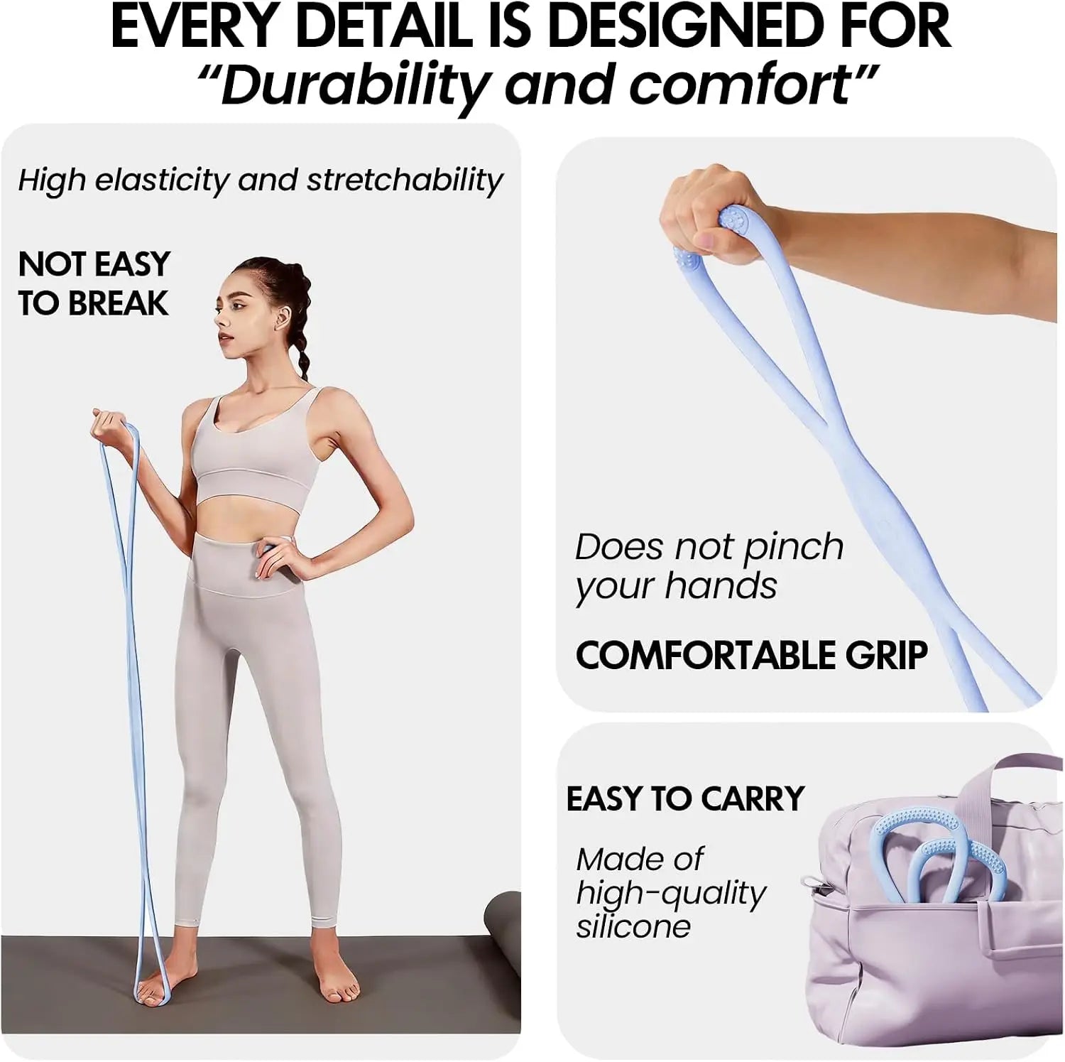 Figure-8 Yoga Stretch Strap – Back, Shoulder & Full Body Toning