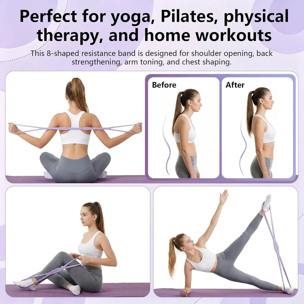 Figure-8 Yoga Stretch Strap – Back, Shoulder & Full Body Toning