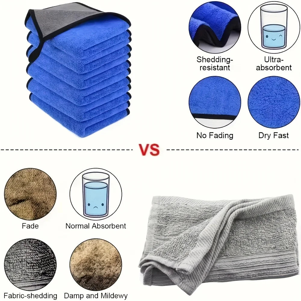 Microfiber Car Cleaning Towels | Ultra Absorbent Auto Detailing & Drying Cloth