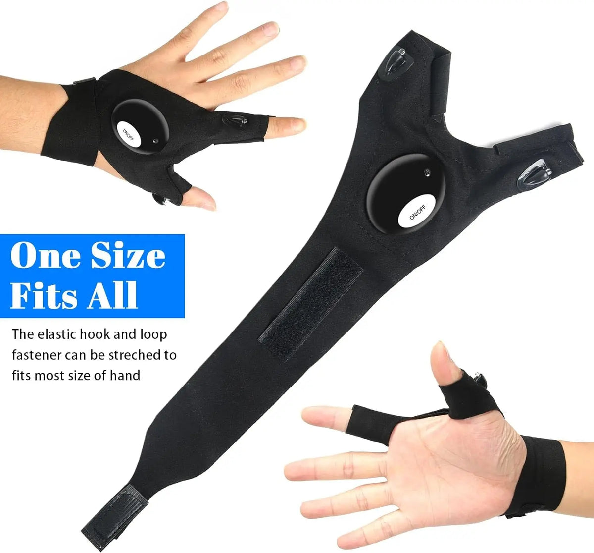 Hands-Free LED Flashlight Gloves