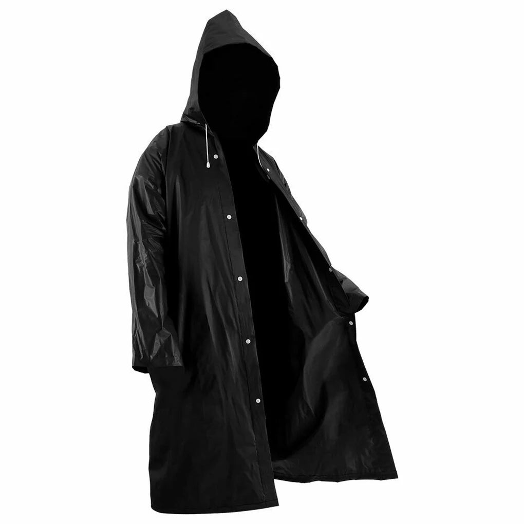 Packable Button-Front EVA Raincoat