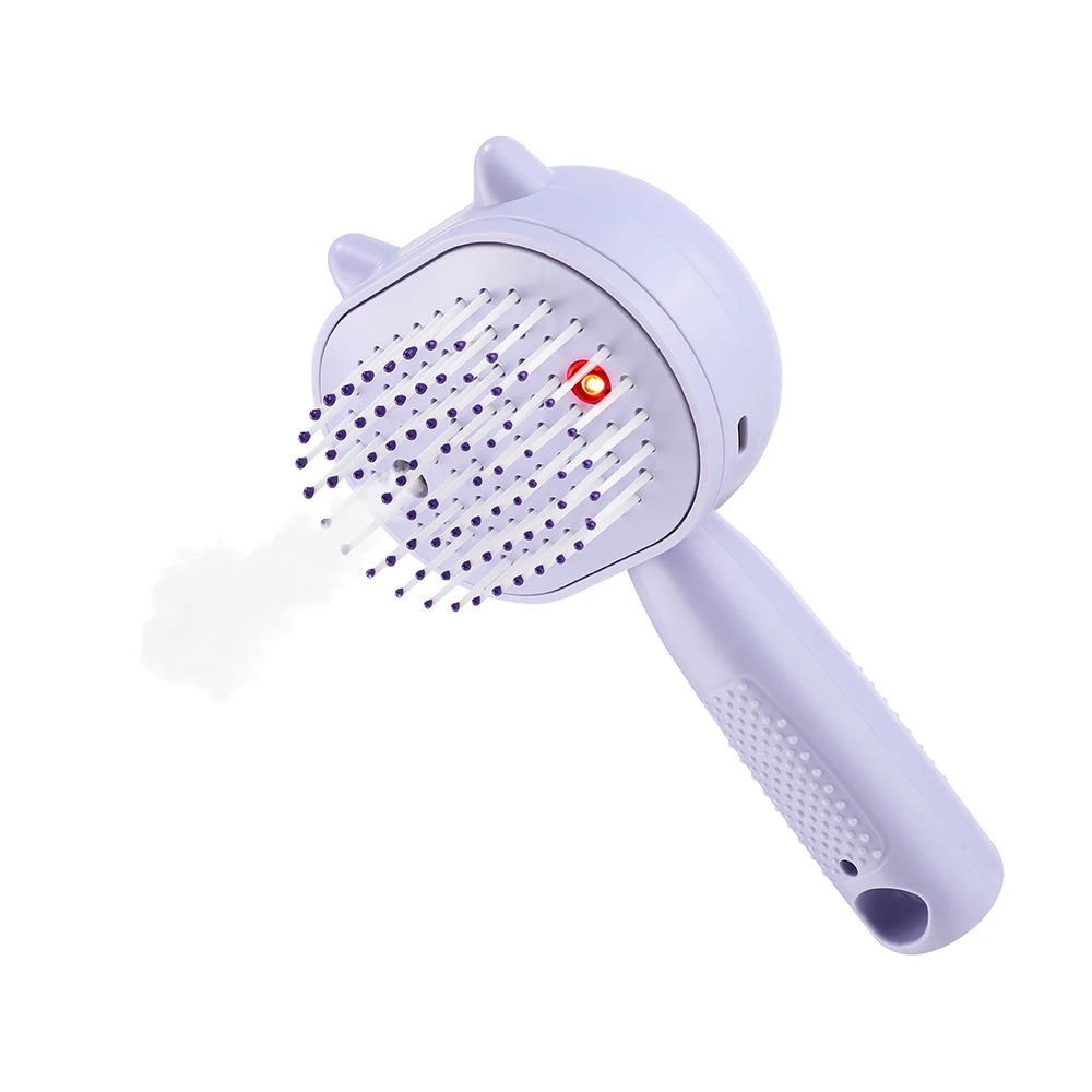 2-in-1 Misting Hair Brush – Water Spray Steam Comb for Frizz-Free Hair