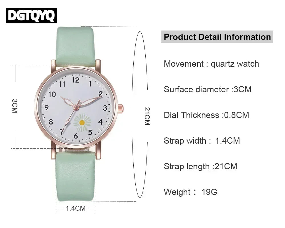 Luxury Watches for Women Luminous Retro Female Watch Ladies Belt Back Light Leather Strap Quartz Wristwatches Montre Femme