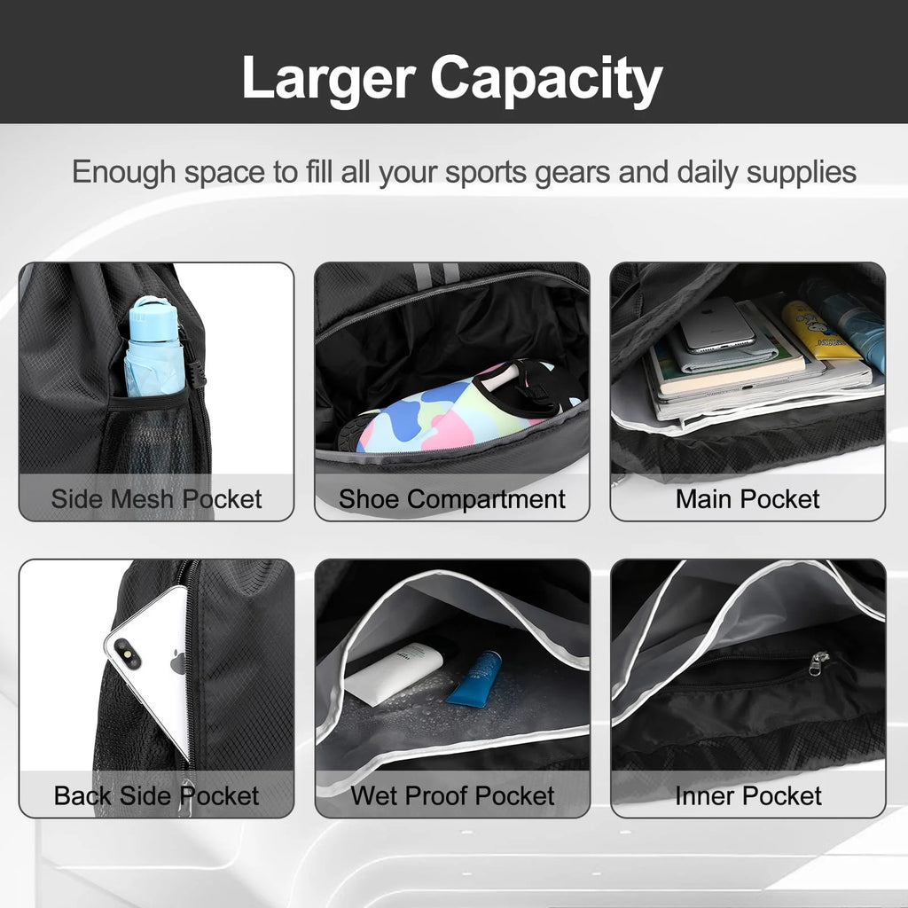 Sport Gym Drawstring Backpack – Lightweight for Fitness, Travel & Outdoor